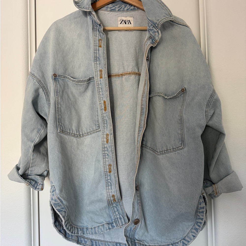 Zara Sky Blue Denim Jacket
